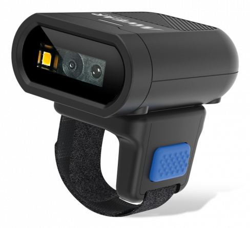 Bluetooth ring scanner, 2D CMOS imager with USB-A to magnetic connector cable.