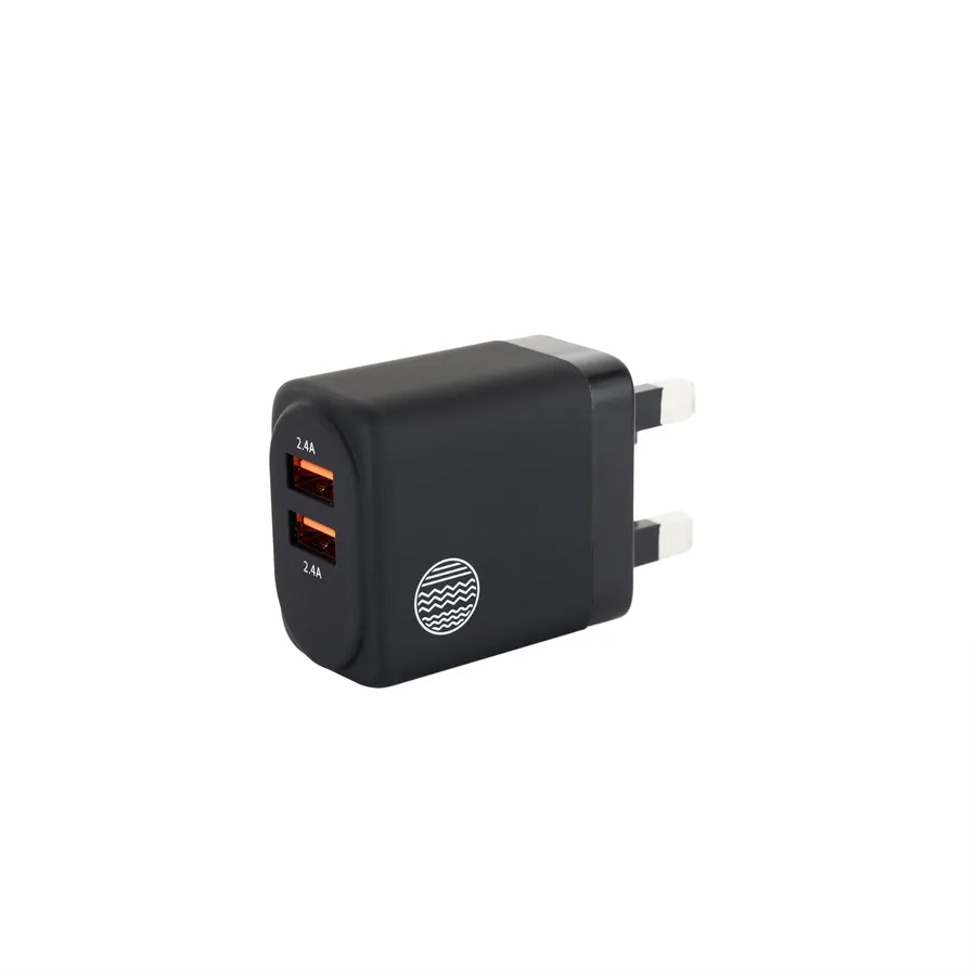 WALL CHARGER 2 USB PORTS 4.8A/UK 30W