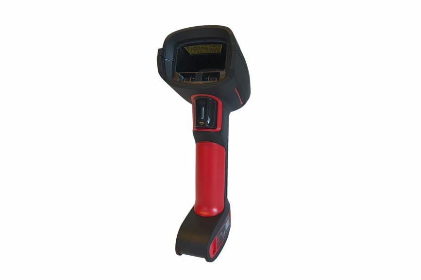 Scanner: Tethered. Ultra rugged/industrial. 1D, PDF417, 2D, XR (FlexRange™) focus, with vibration. Red Scanner (cables not included)
