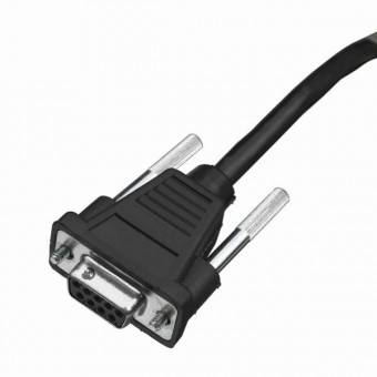 Cable: RS232, black, DB9, 2.9m (9.5´), straight, 5V external power
