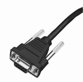 Cable: RS232, black, DB9 Female, 3m (9.8´), straight, 5V host power