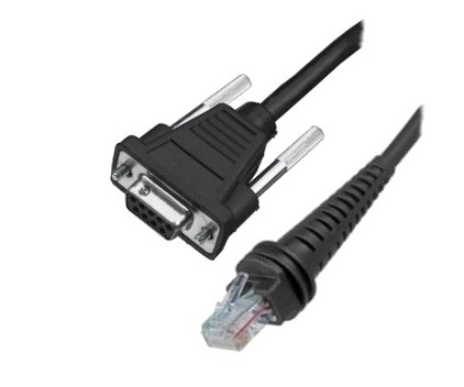 Cable: RS232 (5V signals), black, Female DB9, 3m (9.5´), straight, 5V host/external power with option for host power on pin 9