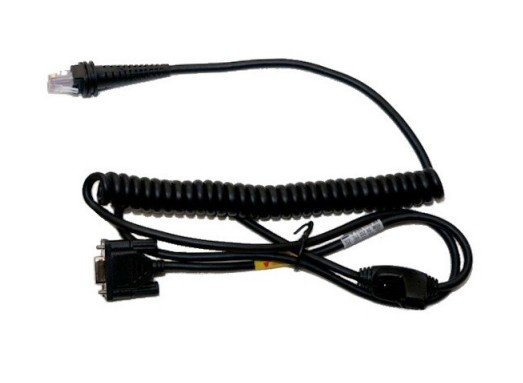 Cable: RS232C (+/-12V signals), black, DB9 Female, 3m (9.8´), coiled, 5V external power with option for host power on pin 9