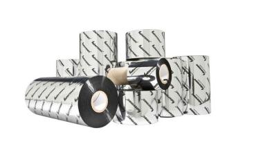 TMX1301 wax ribbon, Core 12,7, Width 110 mm x Length 100 meters, 25 rolls per box, ink coating out. Ideal for Uncoated / Coated papers.