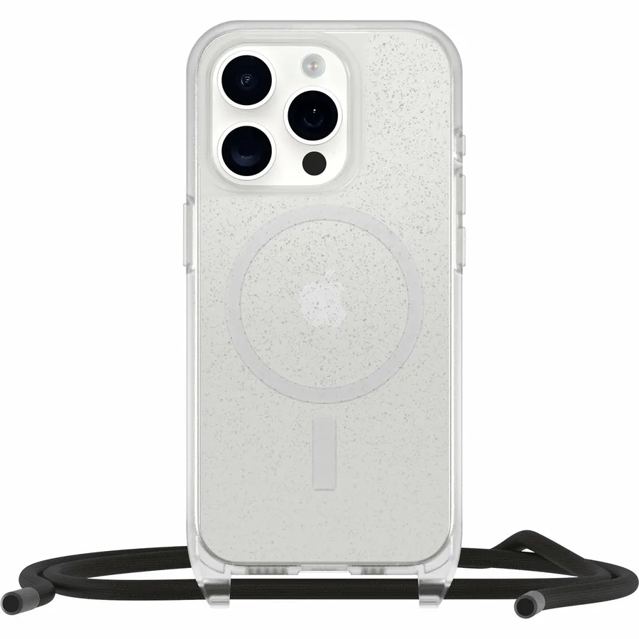 OB REACT NECKLACE MAGSAFE APPLE/IPHONE 15 PRO STARDUST CLEAR