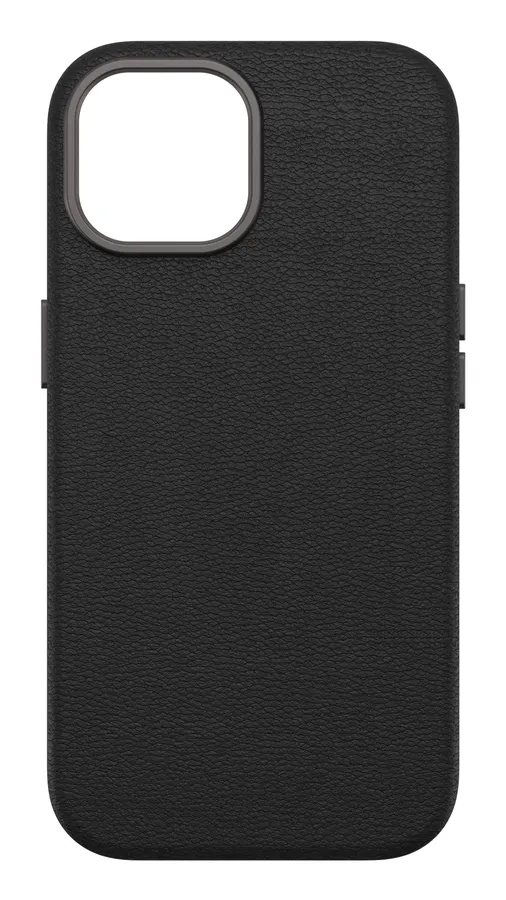 OB SYMMETRY CACTUS LEATHER/APPLE IPHONE 15 NOIR ASH - BLACK