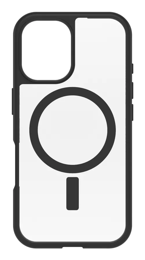OB REACT MAGSAFE APPLE IPHONE16/BLACK CRYSTAL CLEAR/BLACK