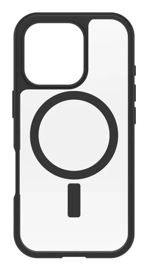 OB REACT MAGSAFE APPLE IPHONE16/PRO BLACK CRYSTAL - CLEAR/BLACK