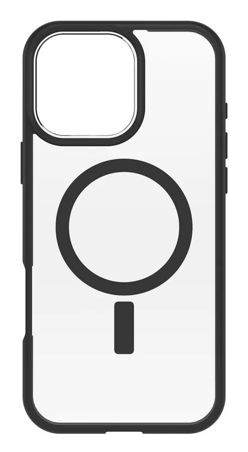 OB REACT MAGSAFE APPLE IPHONE16/PRO MAXBLACK CRYSTAL CLEAR/BLACK