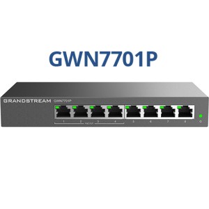 GWN7701P Grandstream switch ethernet 8 porturi Gigabit, cu PoE, fara management