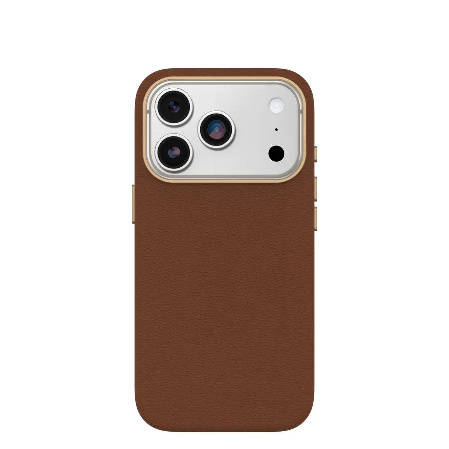 OB SYMMETRY CACTUS LEATHER CAM/CTRL APPLE IPHONE 17 PRO BROWN