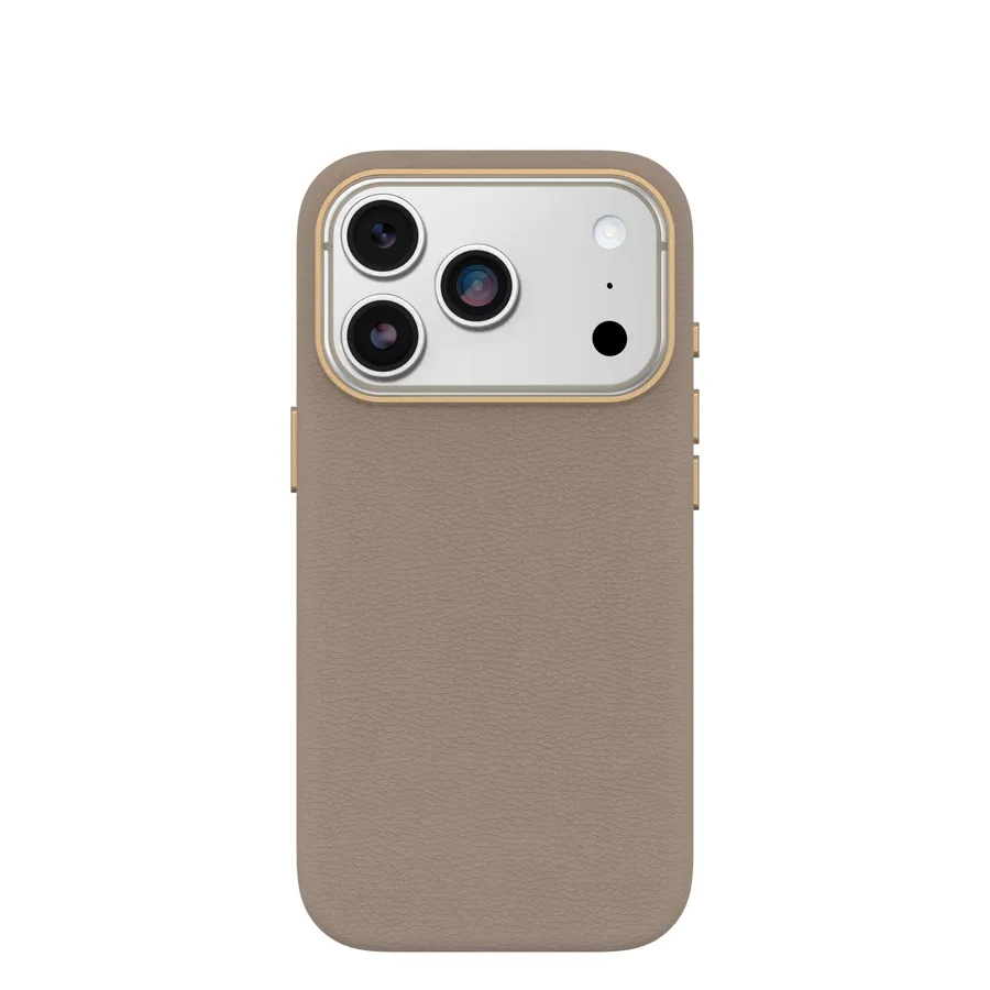OB SYMMETRY CACTUS LEATHER CAM/CTRL APPLE IPHONE 17 PRO L. GREY