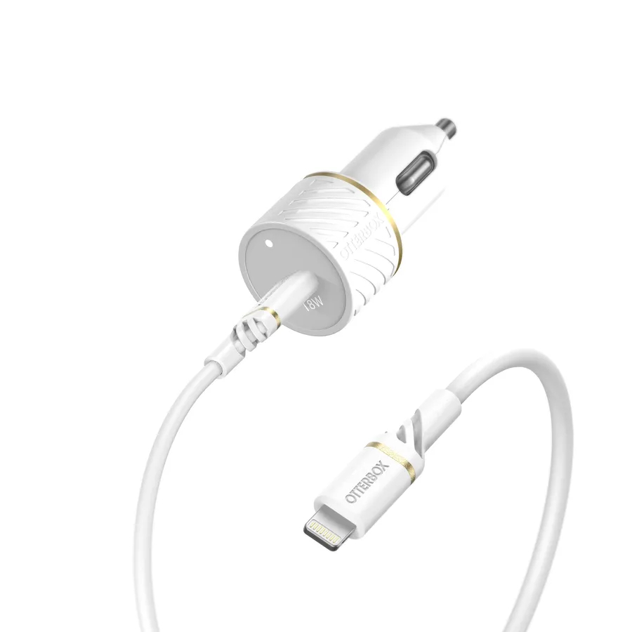 OTTERBOX CAR CHARGER BUNDLE USB/C 18W USB PD + USB CLIGHTNING CA