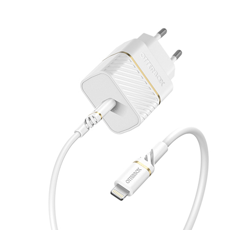 EU WALL CHARGER 20W 1X USB-C/20W USB-PD USB C-LIGHTNING CABLE