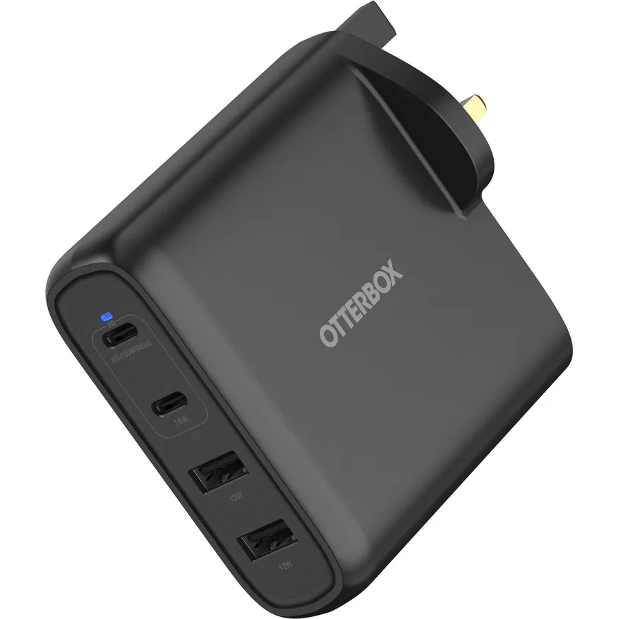 OB STANDARD UK WALL CHARGER/100W GAN - 2X USB-C + 2X USB-A U