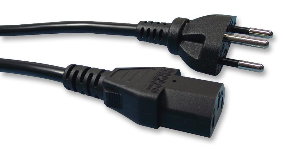 AC POWER CORD TYPE C5 EUROPE/10A250V2500MM -40C TO +85C